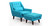 Stuart Chair & Ottoman, Deco Blue