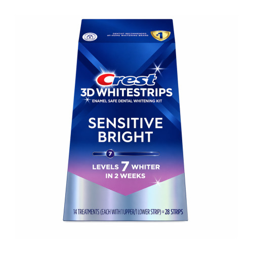 Crest Sensitive Bright 7 Levels Whiter Whitestrips (14 Tütchen)