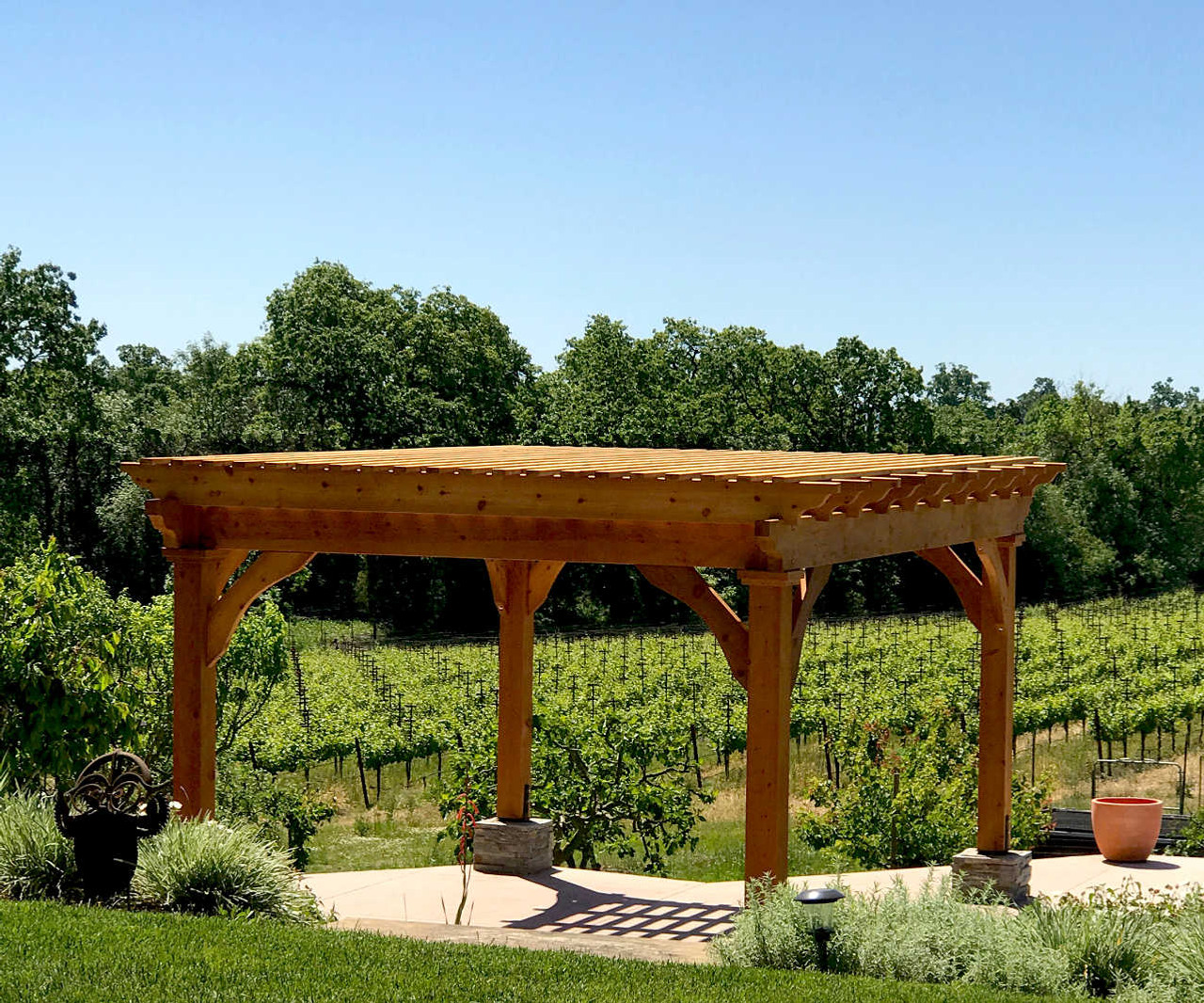 Big Timber Pergola Kits Rough Cut Cedar 11x14, 13x15, 12x18...