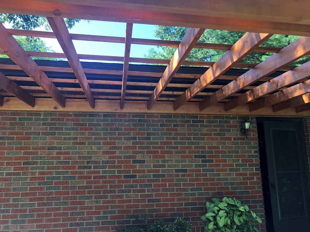 10x16 Cedar Classic - wall mounted - PergolaKitsUSA.com