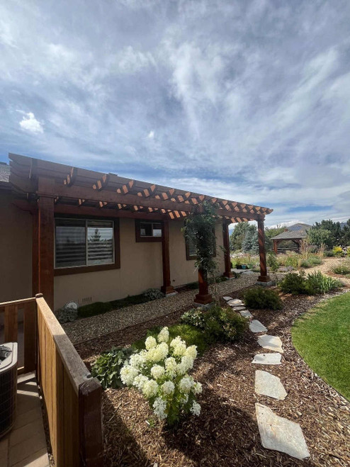 Multiple Rough Sawn Cedar Homestead Pergolas, Gardnerville, Nevada
