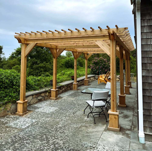 10x22 Classic Cedar Pergola, Narragansett, Rhode Island