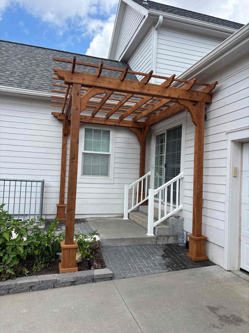 10'x8' Classic Cedar Pergola Entryway, Lincoln, NE