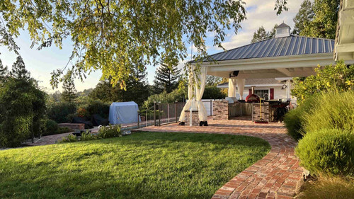 24'3.75"x 22'3.75" Pressure Treated Pine Hip Roof Pavilion, Diablo, CA