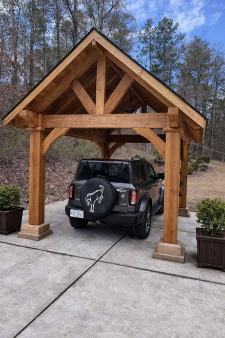 11x15 Grand Cedar Pavilion Carport, Senoia, GA