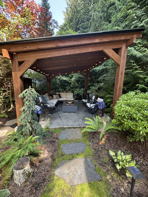 13x17 Lean-To Pavilion - Rough Sawn Cedar, Vancouver, Washington