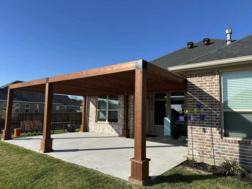 15x25 Cedar Modern Contemporary Pergola, Bryan, Texas
