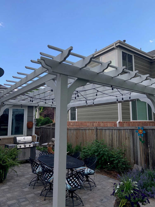 15x10 Classic Pergola Kit Painted White - Parker, CO