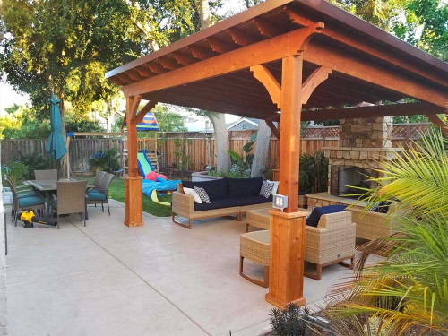 14x14 Lean-To Pavilion Outdoor Living 