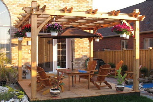 Hot Tub Pergola cedar pergola kit 12x12 - Hot Tub Pergola