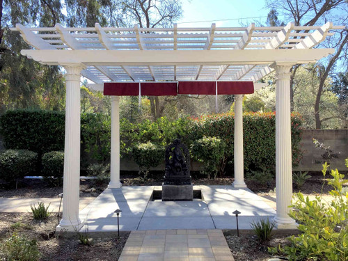 16x16 Fiberglass Pergola with Round Fluted Columns, Danville, CA