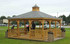 Rectangle gazebo with benches treated wood