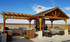 18x12 open gable red cedar pavilion with 12x12 attached pergola / posts 9'-4" tall / Stanton, TX 18x12 open gable red cedar pavilion with 12x12 attached pergola / posts 9'-4" tall / Stanton, TX
