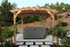 11 x 11 Arched Cedar Pergola Kit / Unstained / Lattice roof / Vista, California