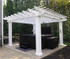 Classic and Clean Avondale -The Avondale Fiberglass pergola kit ships in one week, features Napa Style rafter tails, and 10" square posts 8ft tall. Available in Standard White Color. This is a fiberglass-resin composite material warrantied for life. Available in 12x12, 14x14, and 16x16 sizes. Photo:Templeton, Massachusetts Classic and Clean Avondale -The Avondale Fiberglass pergola kit ships in one week, features Napa Style rafter tails, and 10" square posts 8ft tall. Available in Standard White Color. This is a fiberglass-resin composite material warrantied for life. Available in 12x12, 14x14, and 16x16 sizes. Photo:Templeton, Massachusetts