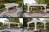 10ft 6in x 16 ft Classic Vinyl Pergola with Premium Retractable Canopy in Charcoal, Union, Illinois