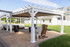 15x15 Serenity Vinyl Pergola with a Premium Retractable Canopy in Linen Tweed, Sea Isle, NJ
