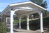 11x19 Pressure Treated Pine Gable Roof Pavilion, Painted White, Napa, CA