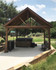 16x16 Open Gable Cedar Pavilion Front View, Georgetown, TX