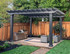 Tri-Corn Black 19x19 Freestanding Fiberglass Pergola, San Mateo, CA