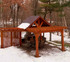 13x18 Cedar Gable with 9x9x13 Triangle Pergola, Crosslake MN