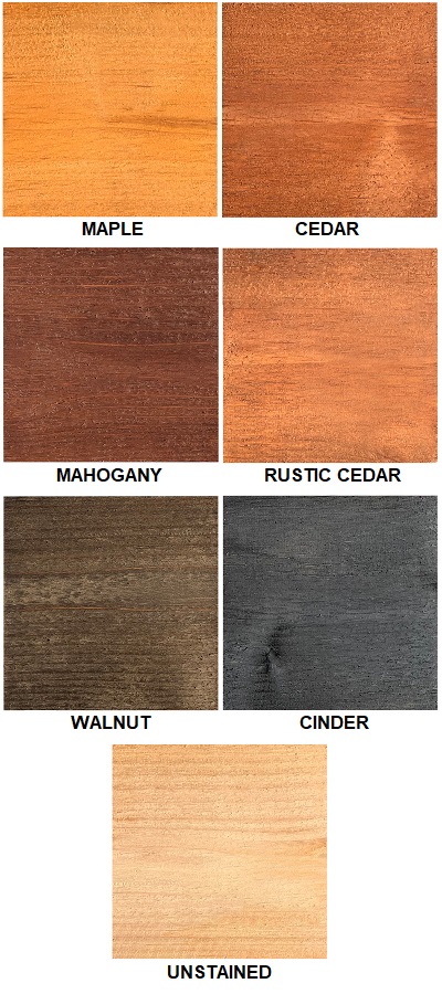 Rough sawn pavilion and pergola stain colors