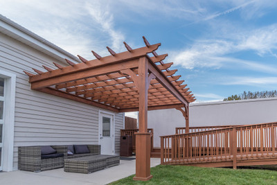 Attached Pergola Kits Wester Red Cedar Any And All Sizes