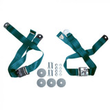 64-73 Ford Mustang Sicherheitsgurt - Zweipunktgurt - Aqua - Tri-Bar Running Pony - Paar