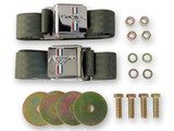 64-73 Ford Mustang Sicherheitsgurt - Zweipunktgurt - Mittelblau - Tri-Bar Running Pony - Paar