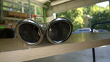 67-69 Ford Mustang Auspuffblende - Edelstahl - Original GT Doppelrohr Optik - 2,5 "