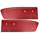 1965 Ford Mustang Set Türverkleidung - Standard - Rot Links und Rechts