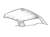 64-68 Ford Mustang (Hardtop) Dachhimmel - Weiß