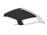 64-68 Ford Mustang (Hardtop) Dachhimmel - Schwarz