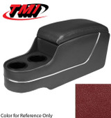 65-73 Ford Mustang (Fastback/Hardtop) Mittelkonsole - Deluxe Pony Style - Dunkelrot - Sierra Struktur - ohne original Konsole