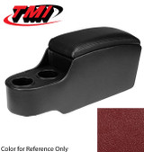65-67 Ford Mustang Mittelkonsole - Classic Standard Konsole - Dunkelrot - Sierra Struktur - mit original Konsole