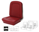 64-65 Ford Mustang (Hardtop) Sitzbezüge - Standard - Rot - Vorne und hinten