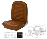 64-65 Ford Mustang (Convertible) Sitzbezüge - Standard - Palomino - Vorne und hinten