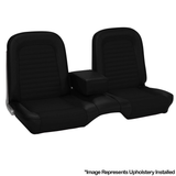 64-65 Ford Mustang (Convertible) Sitzbezüge - Standard - Sitzbank - Schwarz - Vorne und hinten Vorne und hinten