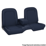 64-65 Ford Mustang (Convertible) Sitzbezüge - Standard - Bench Seat - Blau - Vorne und hinten
