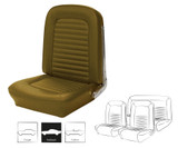 1965 Ford Mustang (Fastback) Sitzbezüge - Standard - Ivy Gold - Vorne und hinten
