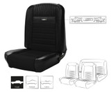 64-66 Ford Mustang (Hardtop) Sitzbezüge - Deluxe Pony - Schwarz - Vorne und hinten