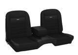 64-66 Ford Mustang (Hardtop) Sitzbezüge - Deluxe Pony - Bench Seat - Schwarz - Vorne und hinten