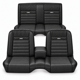 64-66 Ford Mustang (Convertible) Sitzbezüge - Deluxe Pony - Bench Seat - Schwarz - Vorne und hinten