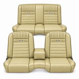 64-66 Ford Mustang (Convertible) Sitzbezüge - Deluxe Pony - Bench Seat - Parchment - Vorne und hinten