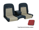 65-66 Ford Mustang (Fastback) Sitzbezüge - Deluxe Pony - Bench Seat - Rot - Vorne und hinten