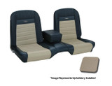 65-66 Ford Mustang (Fastback) Sitzbezüge - Deluxe Pony - Bench Seat - Weiß - Vorne und hinten