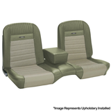 65-66 Ford Mustang (Fastback) Sitzbezüge - Deluxe Pony - Bench Seat - Ivy Gold/Weiß - Vorne und hinten