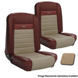 64-66 Ford Mustang Sitzbezüge - Deluxe Pony - Parchment - Vorne