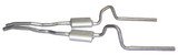 64-69 Ford Mustang (260, 289, 302, 351, 390, 427, 428, 429) Abgasanlage - Stahl - 2 1/4 Zoll - Flowmaster Töpfe