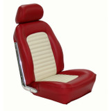 64-66 Ford Mustang (Hardtop) Sitzbezüge - Standard Sport - Rot/Weiß - Vorne und hinten